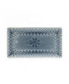Euro Ceramica Peacock Rectangular Platter In Grey