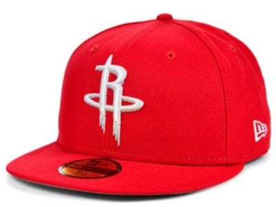 New Era Houston Rockets Basic 59fifty Cap In Red