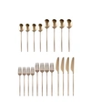 CAMBRIDGE GAZE COPPER MIRROR 20-PIECE FLATWARE SET, SERVICE FOR 4