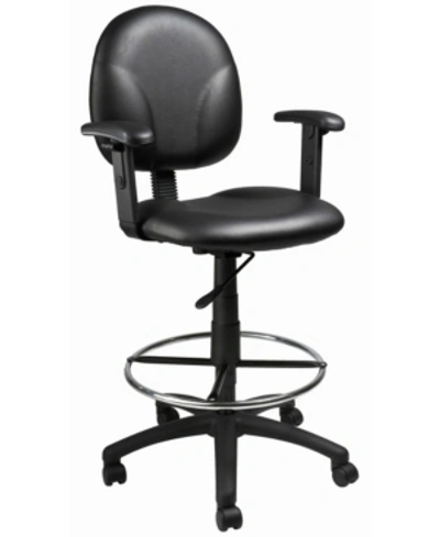 Boss Office Products Stand Up Drafting Stool In Black