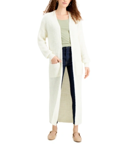 Kit & Sky Ribbed Oversized Cardigan In Cream