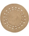 Surya Sundaze Sdz-1008 Wheat 3' X 3' Round Area Rug In Wheat
