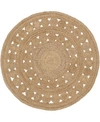Surya Sundaze Sdz-1008 Wheat 5' X 5' Round Area Rug In Wheat