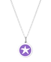 AUBURN JEWELRY MINI STARFISH PENDANT NECKLACE IN STERLING SILVER AND ENAMEL, 16" + 2" EXTENDER