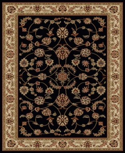 Km Home Closeout!  1596/1312/black Pesaro Black 7'9" X 11' Area Rug