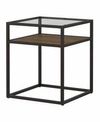 BUSH FURNITURE ANTHROPOLOGY GLASS TOP END TABLE