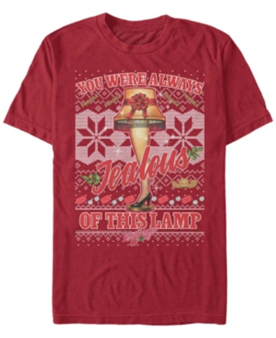 Fifth Sun Men's Christmas Story Fragile Ugly Short Sleeve T-shirt In Cardinal