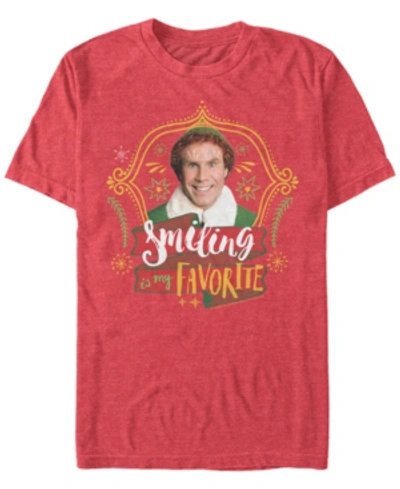Fifth Sun Men's Elf Love To Smile Short Sleeve T-shirt In Red Heather