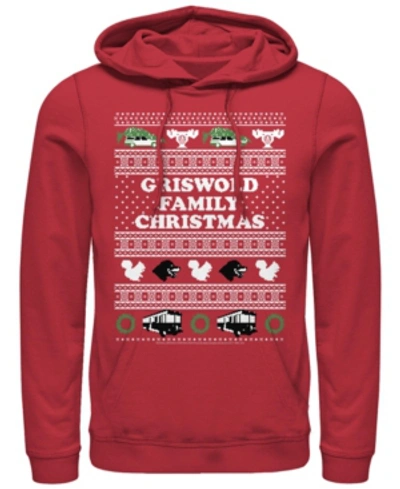 Fifth Sun Men's National Lampoon Christmas Vacation Griswold Hoodie In Red