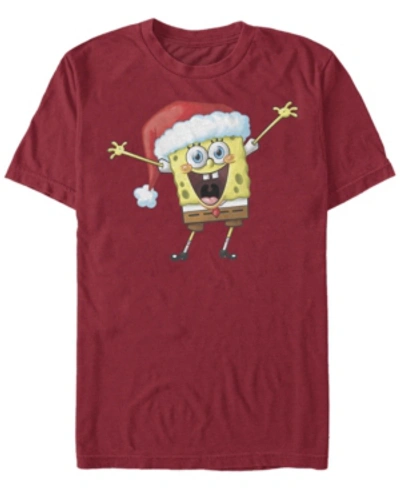 Fifth Sun Men's Spongebob Squarepants Happy Songe Short Sleeve T-shirt In Cardinal