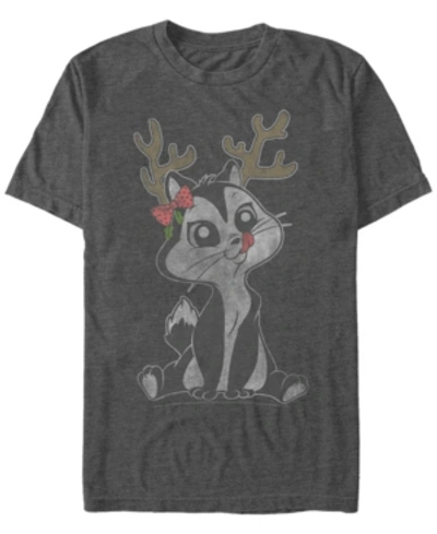 Fifth Sun Men's Looney Tunes Oh Deer Short Sleeve T-shirt In Charcoal Heather