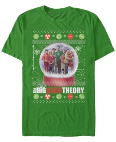 Fifth Sun Men's Big Bang Theory Snow Globe Short Sleeve T-shirt In Green