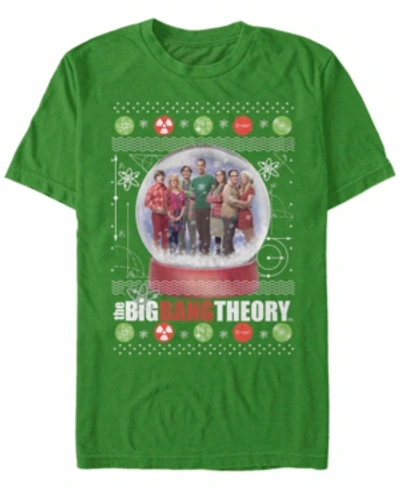 Fifth Sun Men's Big Bang Theory Snow Globe Short Sleeve T-shirt In Kelly Heather