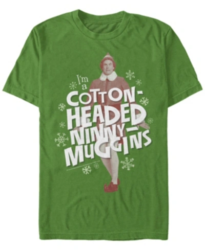 Fifth Sun Men's Elf Headed Ninny Muggins Short Sleeve T-shirt In Green