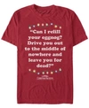Fifth Sun Men's National Lampoon Christmas Vacation Leave For Dead Short Sleeve T-shirt In Cardinal