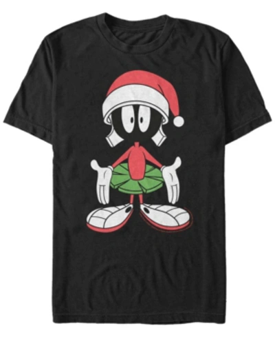 Fifth Sun Men's Looney Tunes Marvin Christmas Short Sleeve T-shirt In Black