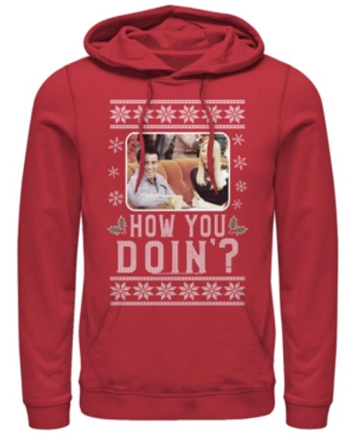 Fifth Sun Men's Friends Holiday How You Doin Hoodie In Red