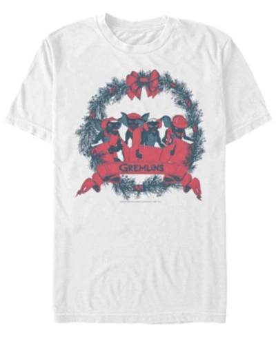 Fifth Sun Men's Gremlins 1 Wreath Short Sleeve T-shirt In White
