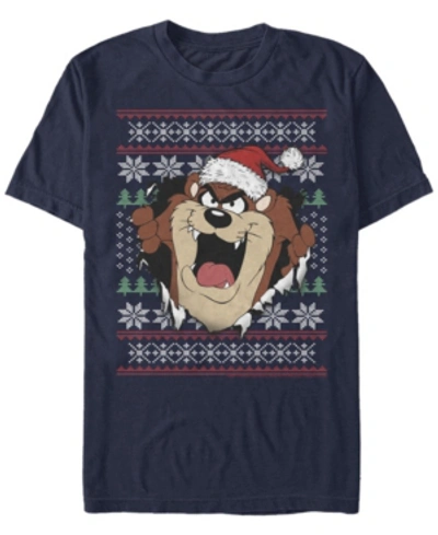 Fifth Sun Men's Looney Tunes Taz Ugly Short Sleeve T-shirt In Navy