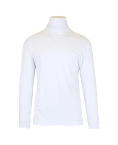 Galaxy By Harvic Men's Long Sleeve Turtle Neck Tee In White