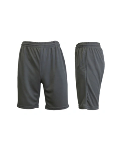 Galaxy By Harvic Men's Moisture Wicking Performance Basic Mesh Shorts In Charcoal