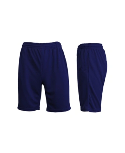Galaxy By Harvic Men's Moisture Wicking Performance Basic Mesh Shorts In Navy