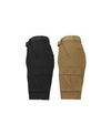 Galaxy By Harvic Men's Flat Front Belted Cotton Cargo Shorts, Pack Of 2 In Black-timber