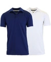 GALAXY BY HARVIC MEN'S TAG LESS DRY-FIT MOISTURE-WICKING POLO SHIRT, PACK OF 2