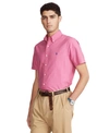 Polo Ralph Lauren Classic Fit Short Sleeve Oxford Shirt In Resort Rose
