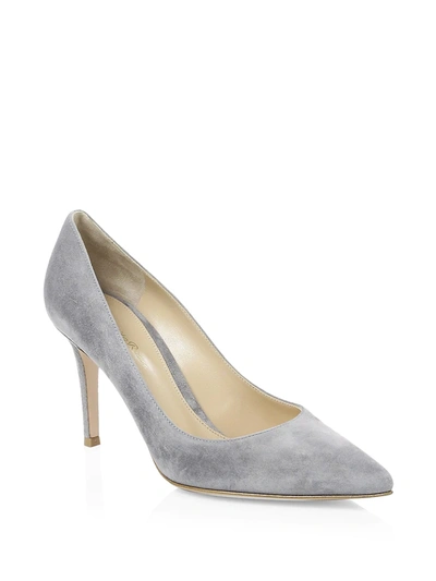 Gianvito Rossi Women's Gianvito Suede Pumps In Light Grey