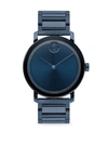 MOVADO BOLD EVOLUTION BLUE ION-PLATED STAINLESS STEEL BRACELET WATCH,400099270579