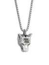 GUCCI SILVER WOLF PENDANT NECKLACE,400095985914