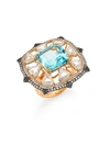 IVY DIAMOND & BLUE SPINEL RING,0426910265627