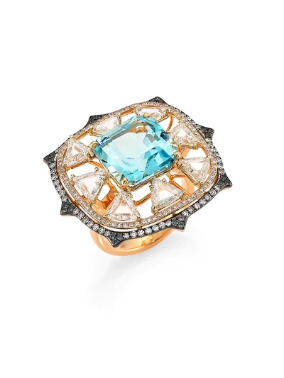 Ivy Diamond & Blue Spinel Ring