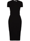 Victoria Beckham T-shirt Fitted Dress In Black