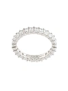 Apm Monaco Romance Zirconia-embellished Thin-band Ring In Silver