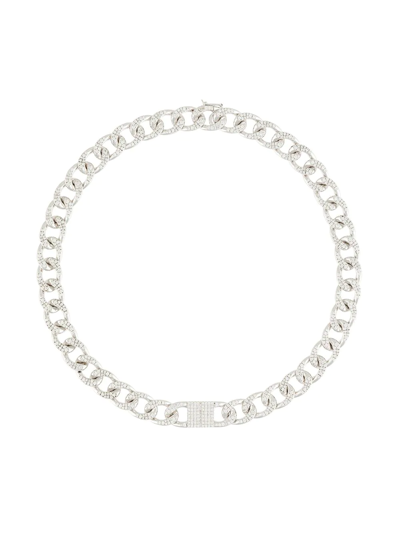 Apm Monaco Yacht Club Garçonne Curb-chain Necklace In Silver