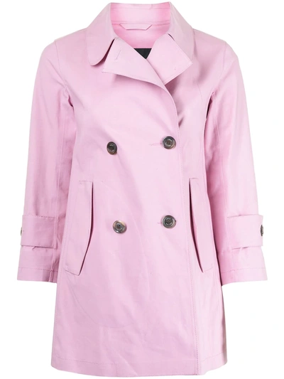 Pre-owned Louis Vuitton  Double-breasted Trench Coat In Pink