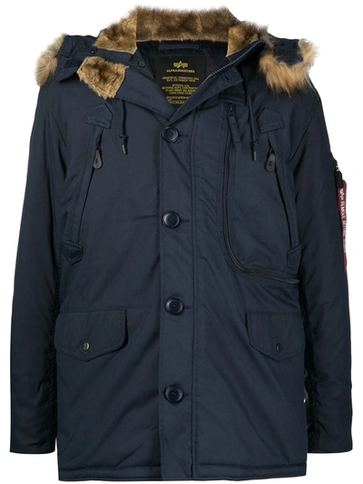 Alpha Industries Polar Padded Jacket In Blue