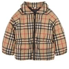 BURBERRY ARCHIVE BEIGE MOLLIE CHECK PUFFER JACKET,8037855
