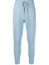 Nili Lotan Nolan Cropped Track Pants In Blue