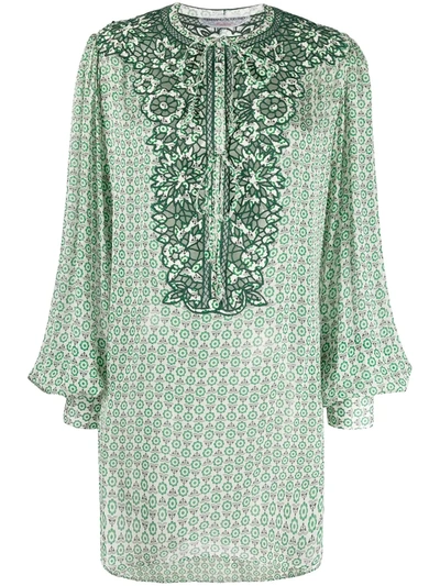 Ermanno Scervino Embroidered Blouse In Green