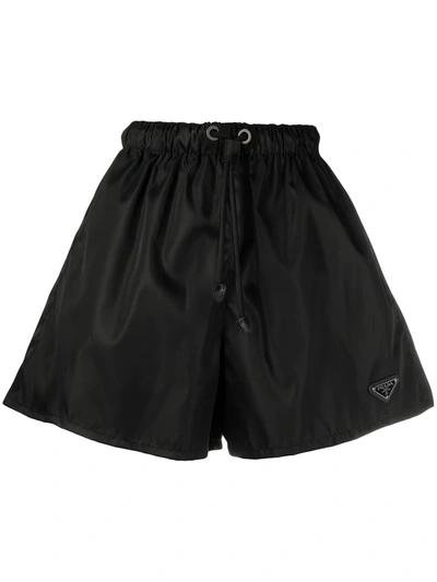 Prada Re-nylon Gabardine Shorts In Black