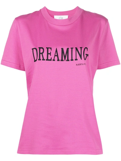 Alberta Ferretti Cotton Jersey Dreaming Regular T-shirt In Fuchsia