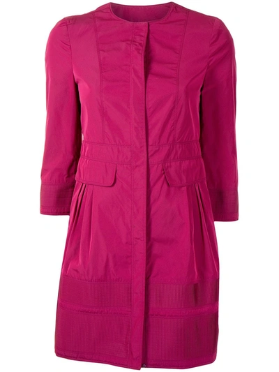 Pre-owned Burberry Lightweight Single-breasted Coat In Pink