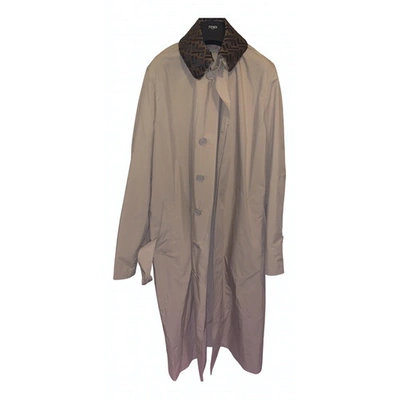 Pre-owned Fendi Cloth Trench In Beige