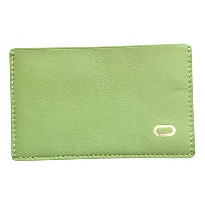 Pre-owned Malo Leather Card Wallet In Green
