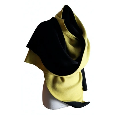 Pre-owned Diane Von Furstenberg Wool Stole In Yellow