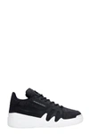 Giuseppe Zanotti Talon Croc-embossed Leather Low-top Trainers In Black