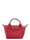 Longchamp Le Pliage Cuir Extra Small Leather Shoulder Bag In Red